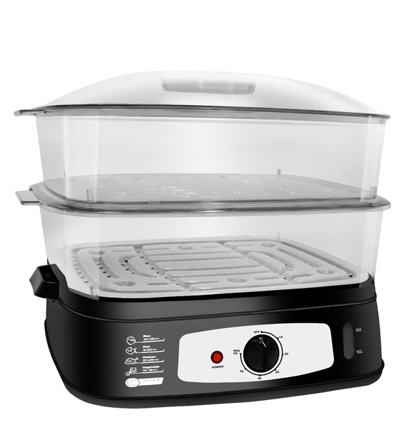 20L Food steamer in black