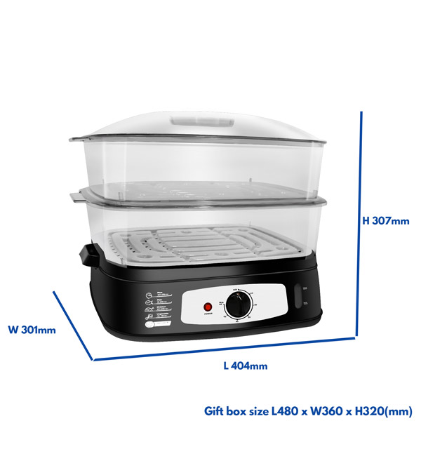 20L Food steamer black Size