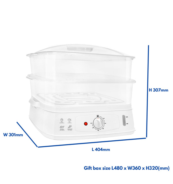 20L Food steamer White Size