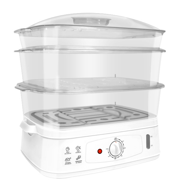 25L Food steamer in white