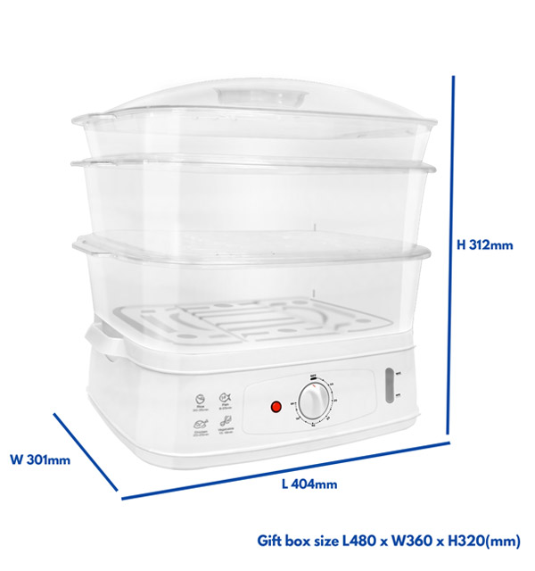 25L Food steamer White Size